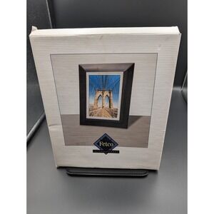 Fetco Home Decor 8x10 Picture Frame Black Silver Chrome 1pc New Old Stock